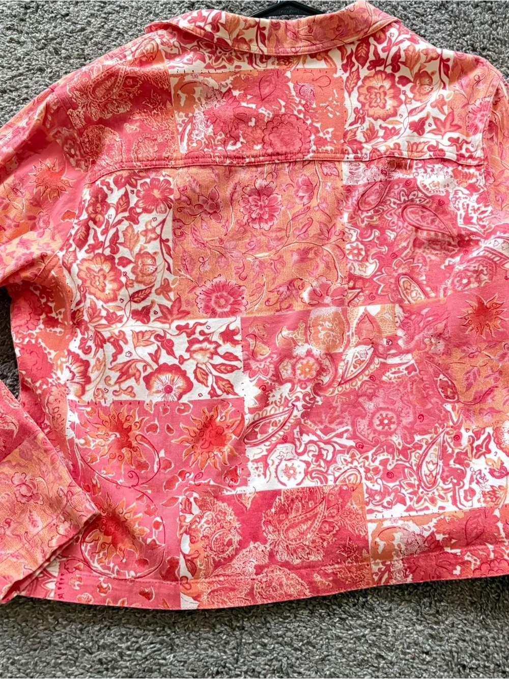 Women's Coldwater Creek Paisley Print Button-Up Jacket and matching ON top